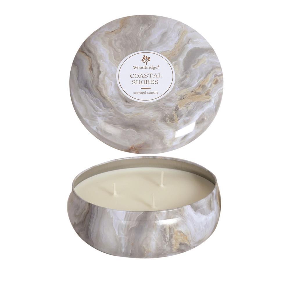 Woodbridge Coastal Shores Marble Effect Candle £13.49